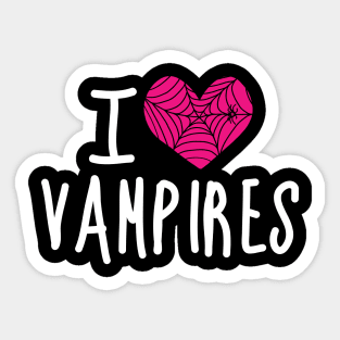 I love vampires - hearts Sticker